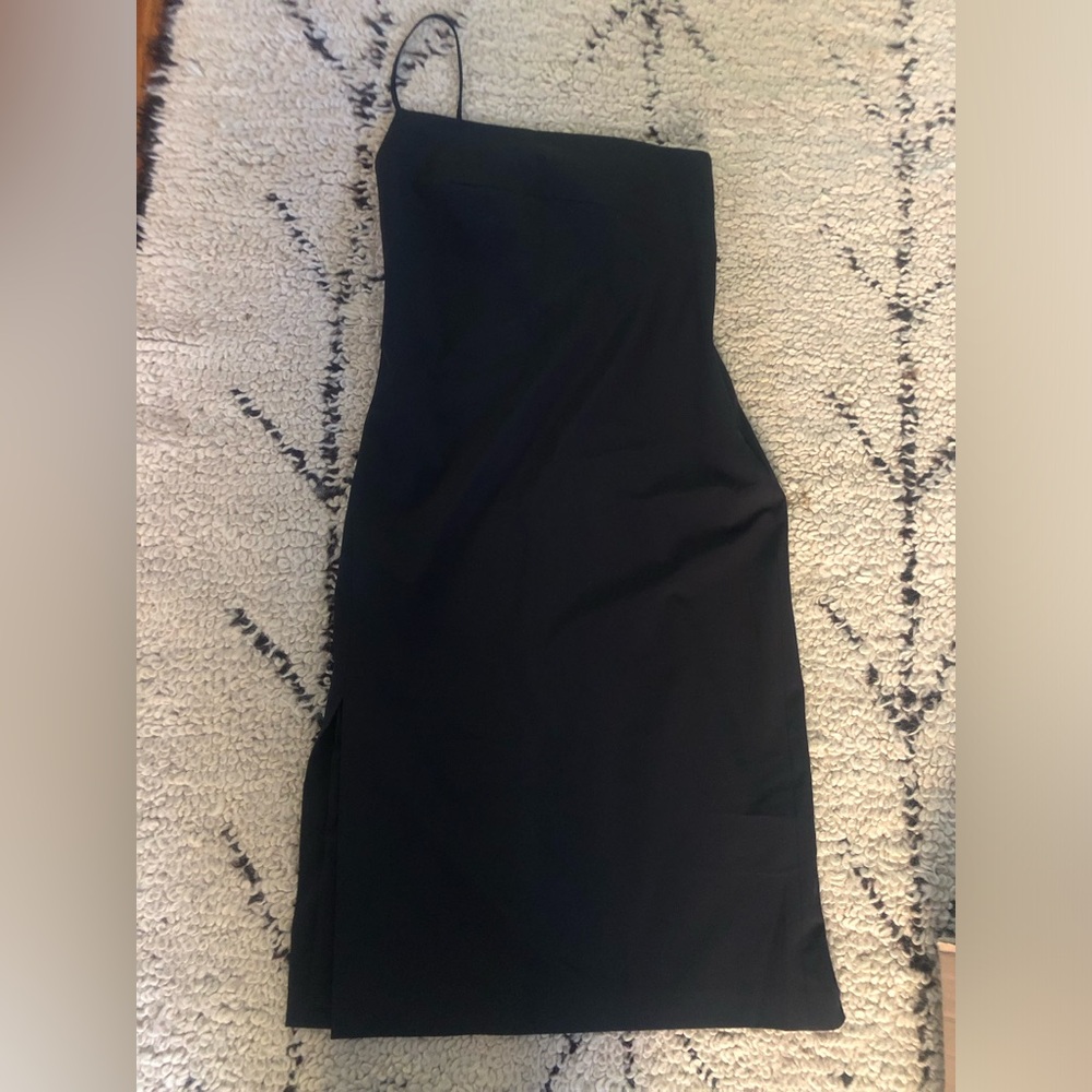 Vintage 90s Calvin Klein One-Shoulder Black Dress